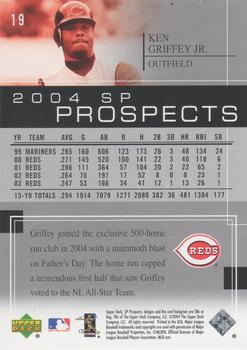 2004 SP Prospects #19 Ken Griffey Jr. Back