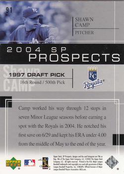 2004 SP Prospects #91 Shawn Camp Back