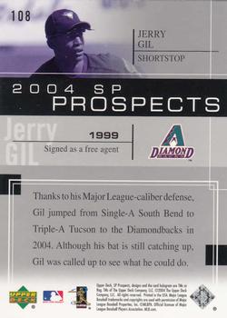 2004 SP Prospects #108 Jerry Gil Back