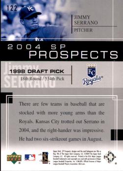 2004 SP Prospects #122 Jimmy Serrano Back