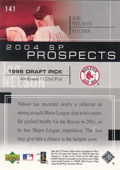 2004 SP Prospects #141 Joe Nelson Back