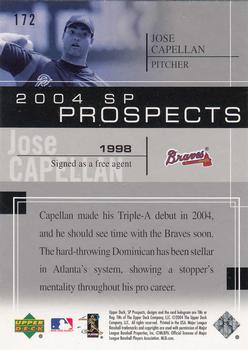 2004 SP Prospects #172 Jose Capellan Back