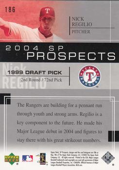 2004 SP Prospects #186 Nick Regilio Back