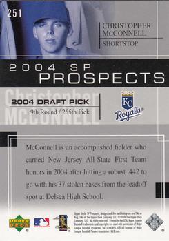 2004 SP Prospects #251 Christopher McConnell Back
