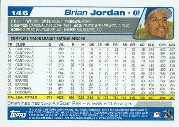 2004 Topps #146 Brian Jordan Back