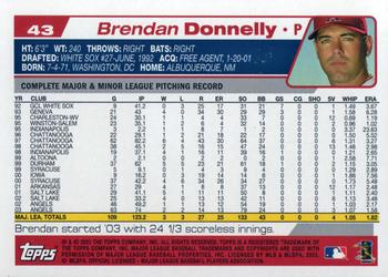2004 Topps #43 Brendan Donnelly Back