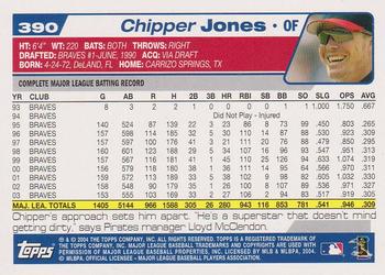 2004 Topps #390 Chipper Jones Back