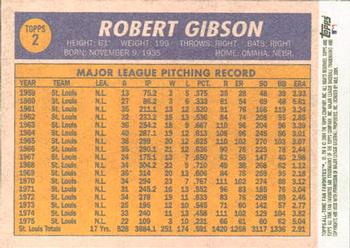 2004 Topps All-Time Fan Favorites #2 Bob Gibson Back