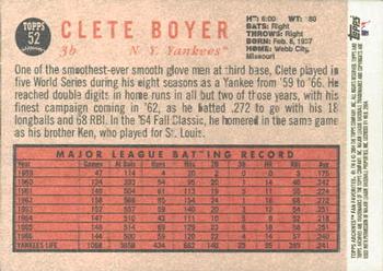2004 Topps All-Time Fan Favorites #52 Clete Boyer Back