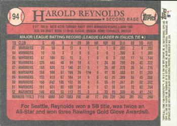 2004 Topps All-Time Fan Favorites #94 Harold Reynolds Back