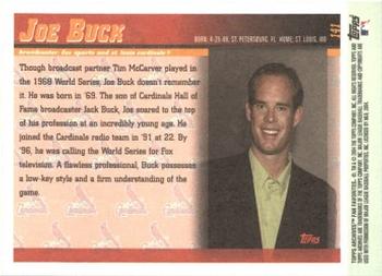 2004 Topps All-Time Fan Favorites #141 Joe Buck Back