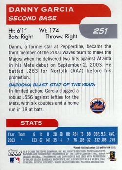 2004 Bazooka #251 Danny Garcia Back