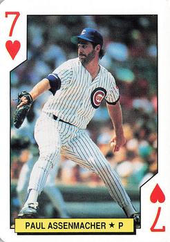 1992 U.S. Playing Card Co. Chicago Cubs Playing Cards #7♥ Paul Assenmacher Front