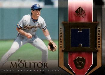 2004 SP Legendary Cuts - Historic Swatches #HS-PM Paul Molitor Front