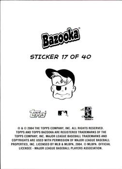 2004 Bazooka - 4-on-1 Stickers #17 Javier Vazquez / Orlando Cabrera / Esteban Loaiza / Roberto Alomar Back