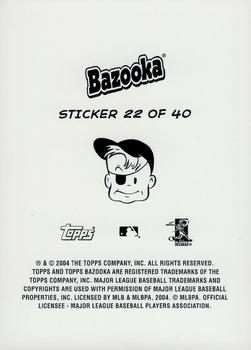 2004 Bazooka - 4-on-1 Stickers #22 Sammy Sosa / Barry Zito / Bartolo Colon / Austin Kearns Back