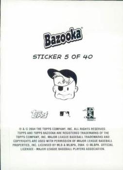2004 Bazooka - 4-on-1 Stickers #5 Alex Rodriguez / Angel Berroa / Jose Reyes / Khalil Greene Back