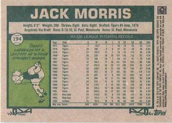 2018 Topps Archives #194 Jack Morris Back