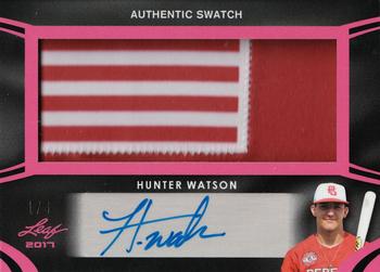 2017 Leaf Metal Perfect Game All-American - Patch Autograph Pink #PA-HW1 Hunter Watson Front
