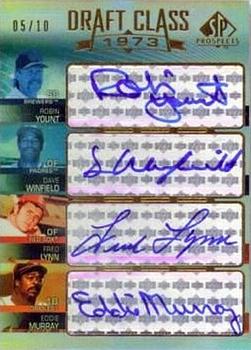 2004 SP Prospects - Draft Class Quad Autographs #YWLM Robin Yount / Dave Winfield / Fred Lynn / Eddie Murray Front