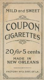 1910-19 Coupon Cigarettes (T213) #NNO Larry Chappelle Back