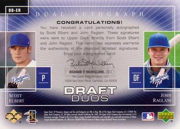 2004 SP Prospects - Draft Duos Dual Autographs #DD-ER Scott Elbert / John Raglani Back