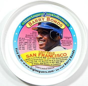 1999 FroZsnack's Highscreamers Lids - Blue Lid #NNO Barry Bonds Front