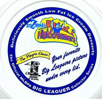 1999 FroZsnack's Highscreamers Lids - Blue Lid #NNO Jose Canseco Back