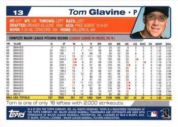 2004 Topps 1st Edition #13 Tom Glavine Back