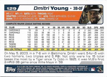 2004 Topps 1st Edition #129 Dmitri Young Back