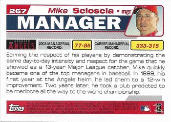 2004 Topps 1st Edition #267b Mike Scioscia Back