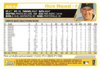 2004 Topps 1st Edition #464 Rick Reed Back