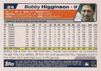 2004 Topps 1st Edition #24 Bobby Higginson Back