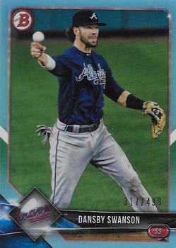2018 Bowman - Sky Blue #61 Dansby Swanson Front