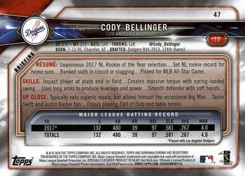 2018 Bowman - Gold #47 Cody Bellinger Back