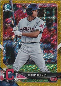 2018 Bowman - Chrome Prospects Gold Shimmer Refractor #BCP88 Quentin Holmes Front