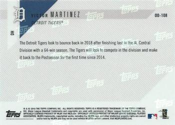 2018 Topps Now Road to Opening Day Detroit Tigers #OD-108 Victor Martinez Back