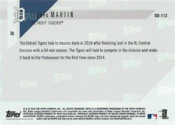 2018 Topps Now Road to Opening Day Detroit Tigers #OD-113 Leonys Martin Back
