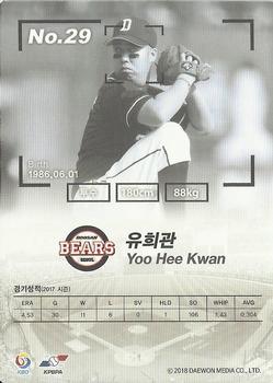 2017 SCC KBO League #SCC-01-DS04/N Hee-Kwon Yoo Back