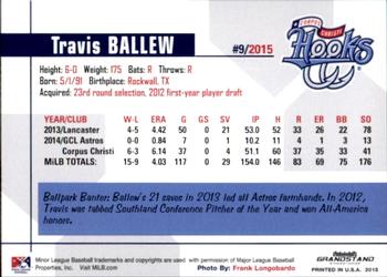 2015 Grandstand Corpus Christi Hooks #NNO Travis Ballew Back