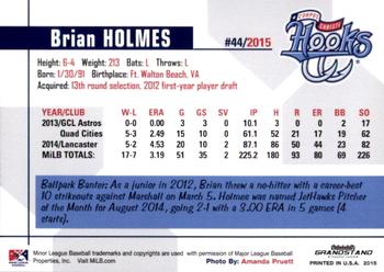 2015 Grandstand Corpus Christi Hooks #NNO Brian Holmes Back