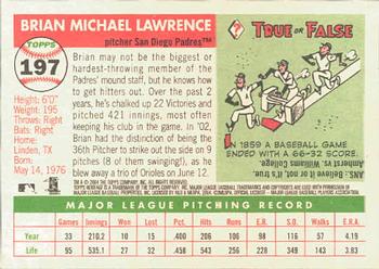 2004 Topps Heritage #197 Brian Lawrence Back