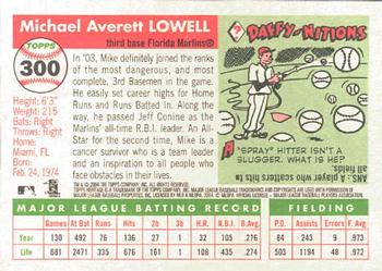 2004 Topps Heritage #300 Mike Lowell Back