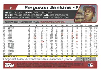 2004 Topps Retired Signature Edition - Black #7 Fergie Jenkins Back