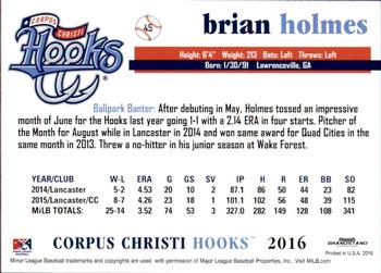 2016 Grandstand Corpus Christi Hooks #11 Brian Holmes Back
