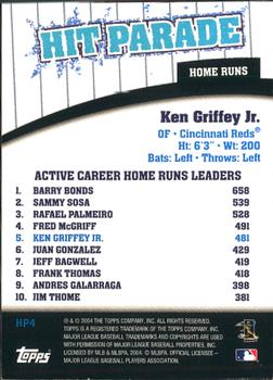 2004 Topps - Hit Parade #HP4 Ken Griffey Jr. Back
