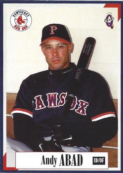 1998 Blueline Q-Cards Pawtucket Red Sox #5 Andy Abad Front
