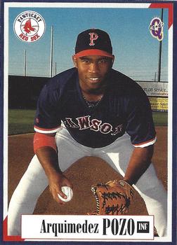 1998 Blueline Q-Cards Pawtucket Red Sox #24 Arquimedez Pozo Front