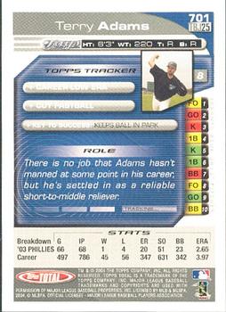 2004 Topps Total #701 Terry Adams Back