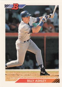 1992 Bowman #168 Billy Ashley Front